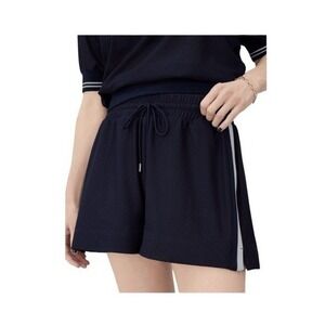 GSTQ Mesh Athletic Shorts Blue with White Stripe Pull-On L